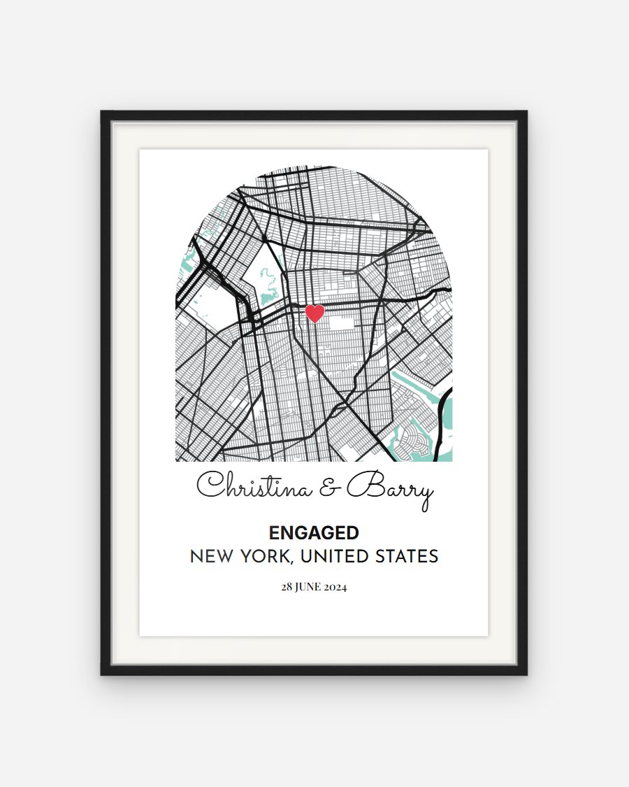 City Map Poster: Arch – personalised framed poster preview