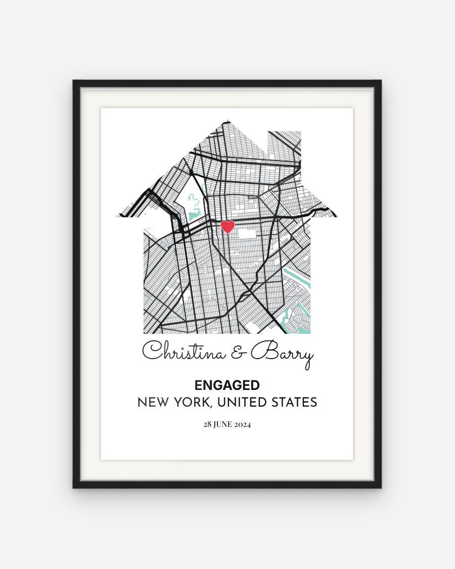 City Map Poster: House – personalised framed poster preview