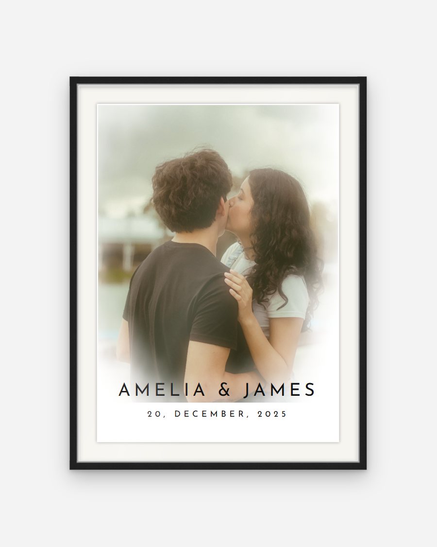 Misty Portrait Poster – personalised framed poster preview