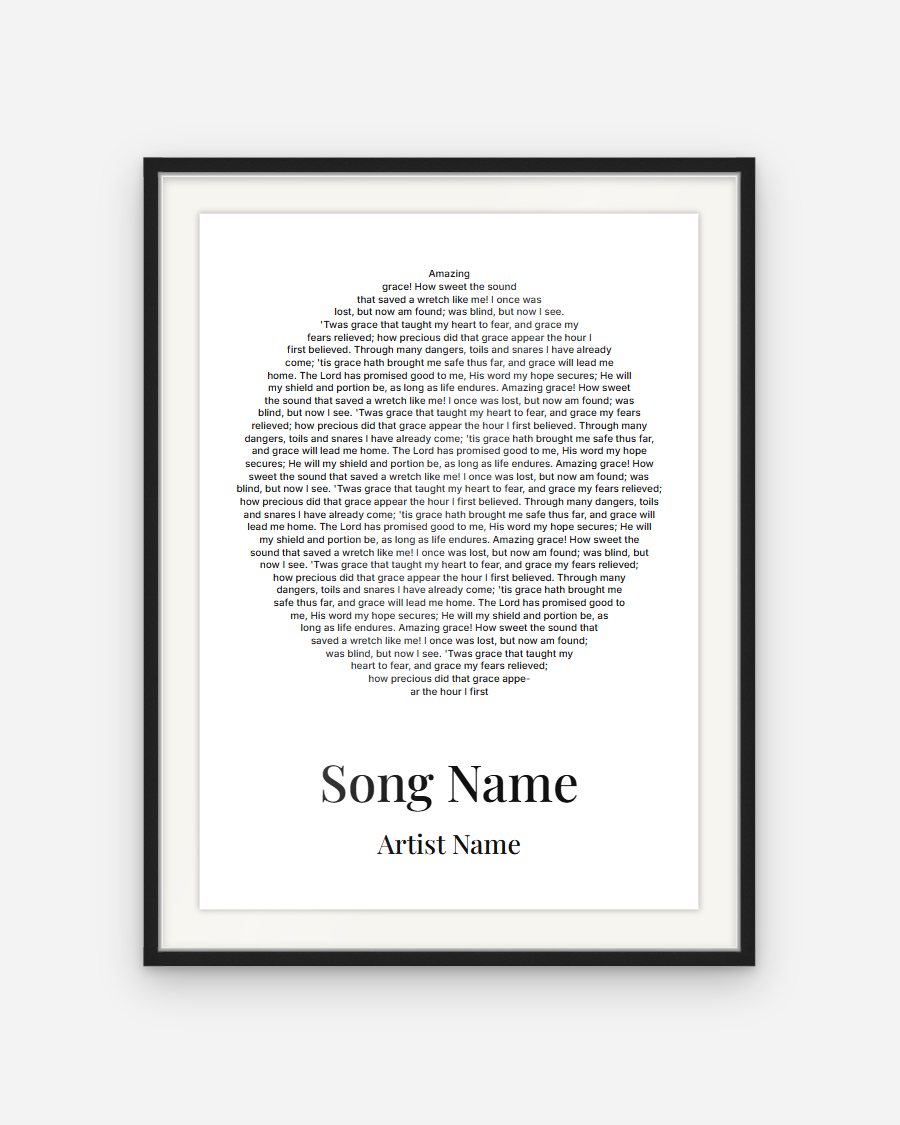 Song and Artist Lyrics Poster: Circle – personalised framed poster preview