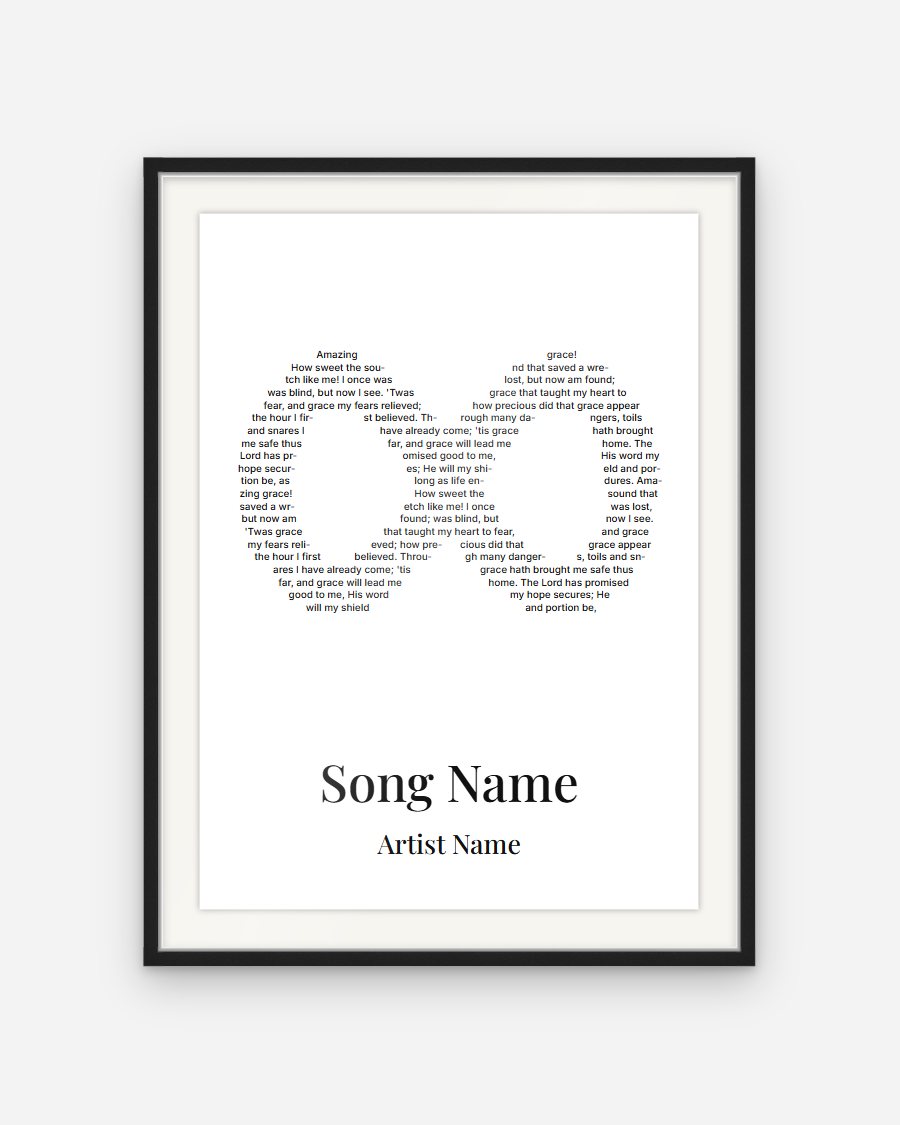Song and Artist Lyrics Poster: Infinity – personalised framed poster preview