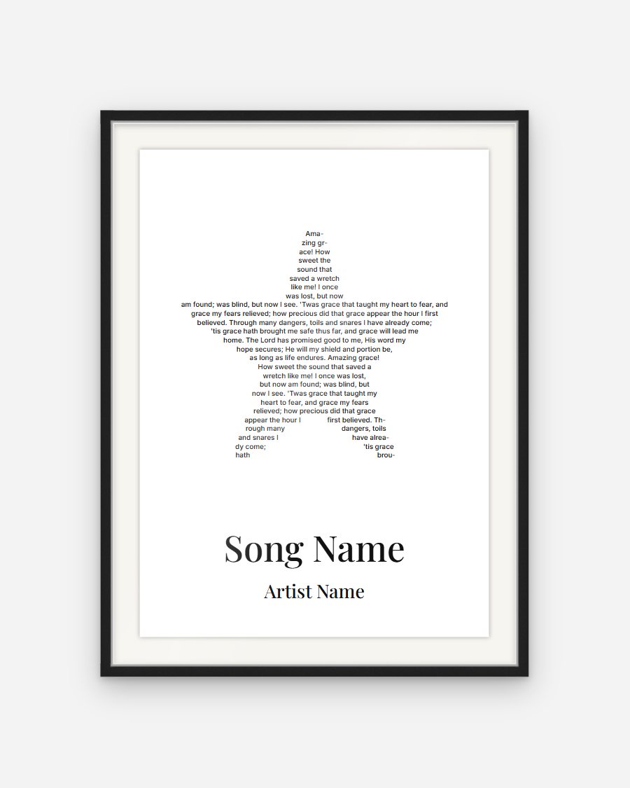 Song and Artist Lyrics Poster: Star – personalised framed poster preview